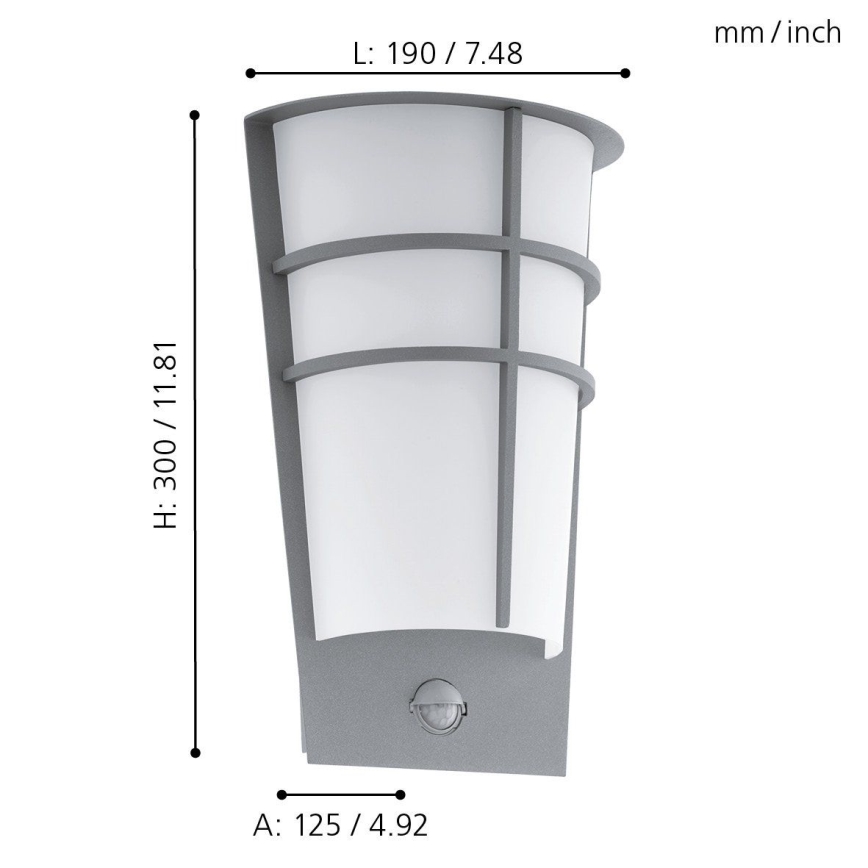 Eglo - Aplique LED exterior con sensor 2xLED/2,5W