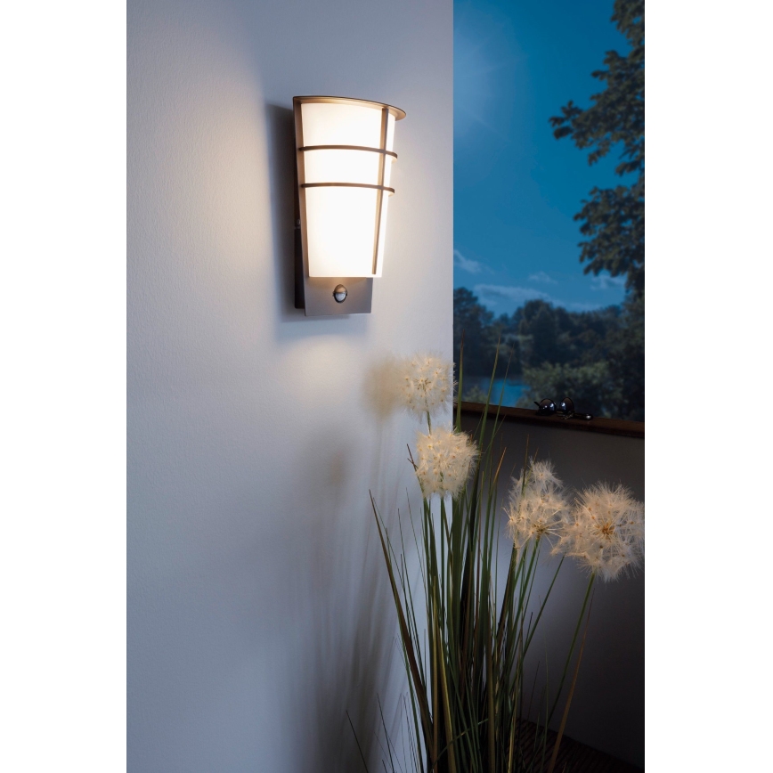 Eglo 96017 - Aplique LED exterior con sensor BREGANZO 1 2xLED/2,5W IP44
