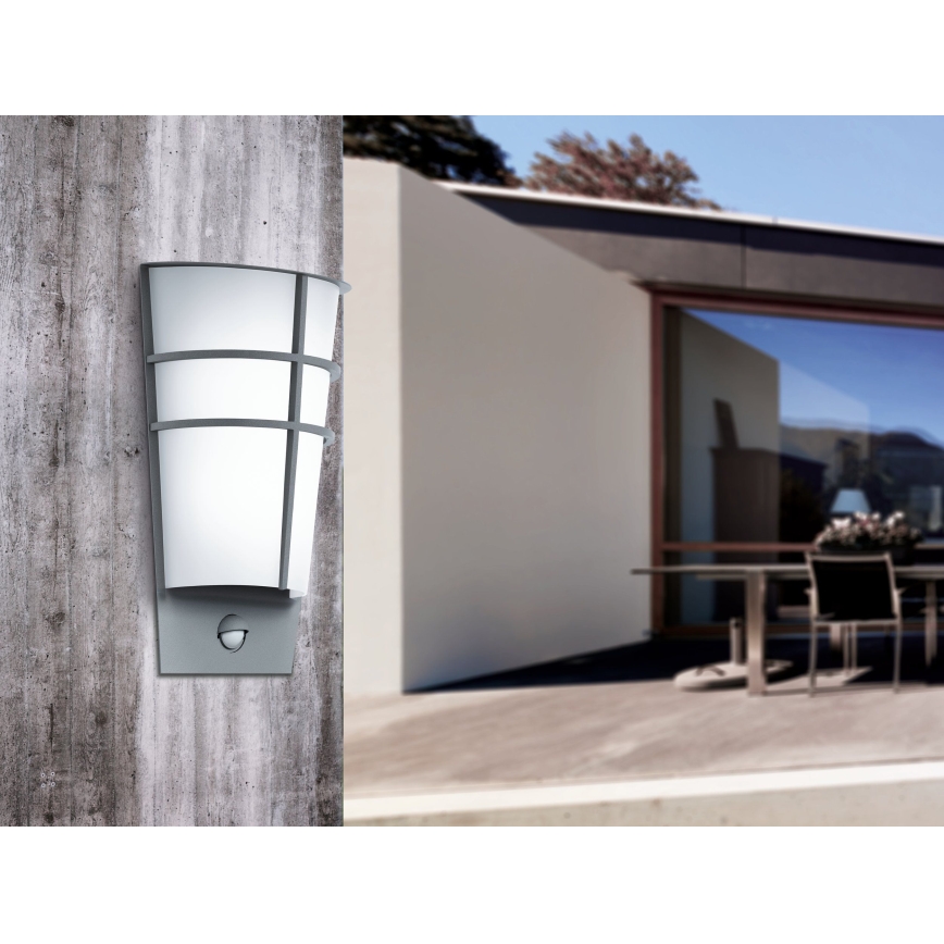 Eglo 96017 - Aplique LED exterior con sensor BREGANZO 1 2xLED/2,5W IP44