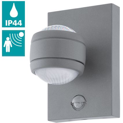 Eglo 96019 - Aplique LED de pared para exterior con sensor SESIMBA 1 2xLED/3,7W IP44
