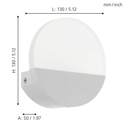 Eglo - aplique de pared LED/4,5W/230V