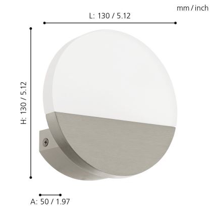Eglo - aplique de pared LED/4,5W/230V