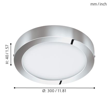 Eglo 96058 - Iluminación LED para el baño FUEVA 1 LED/22W/230V IP44