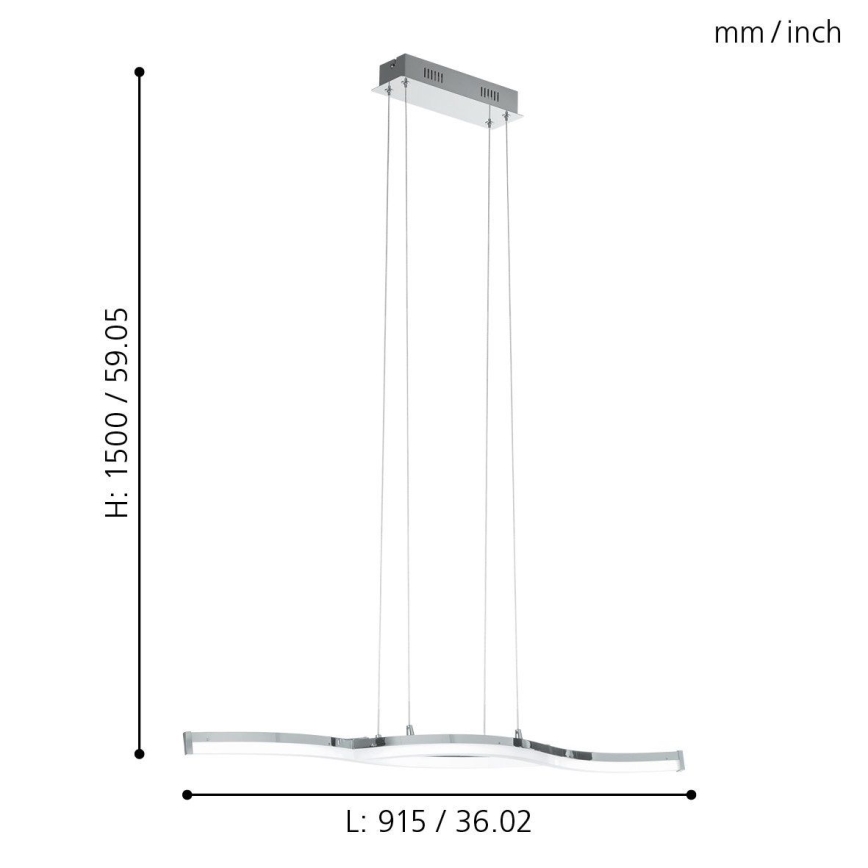 Eglo 96101 - Lámpara de techo LED LASANA 2 2xLED/10,5W/230V