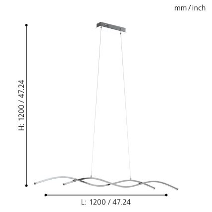 Eglo - Lámpara colgante LED 2xLED/14W/230V