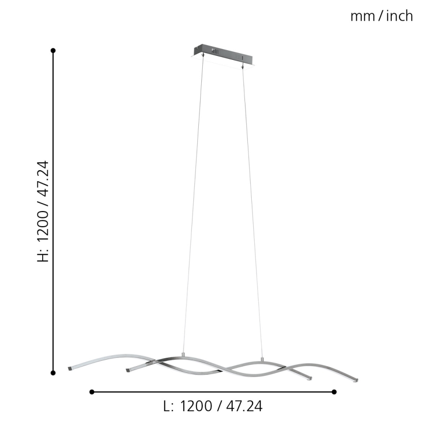 Eglo - Lámpara colgante LED 2xLED/14W/230V