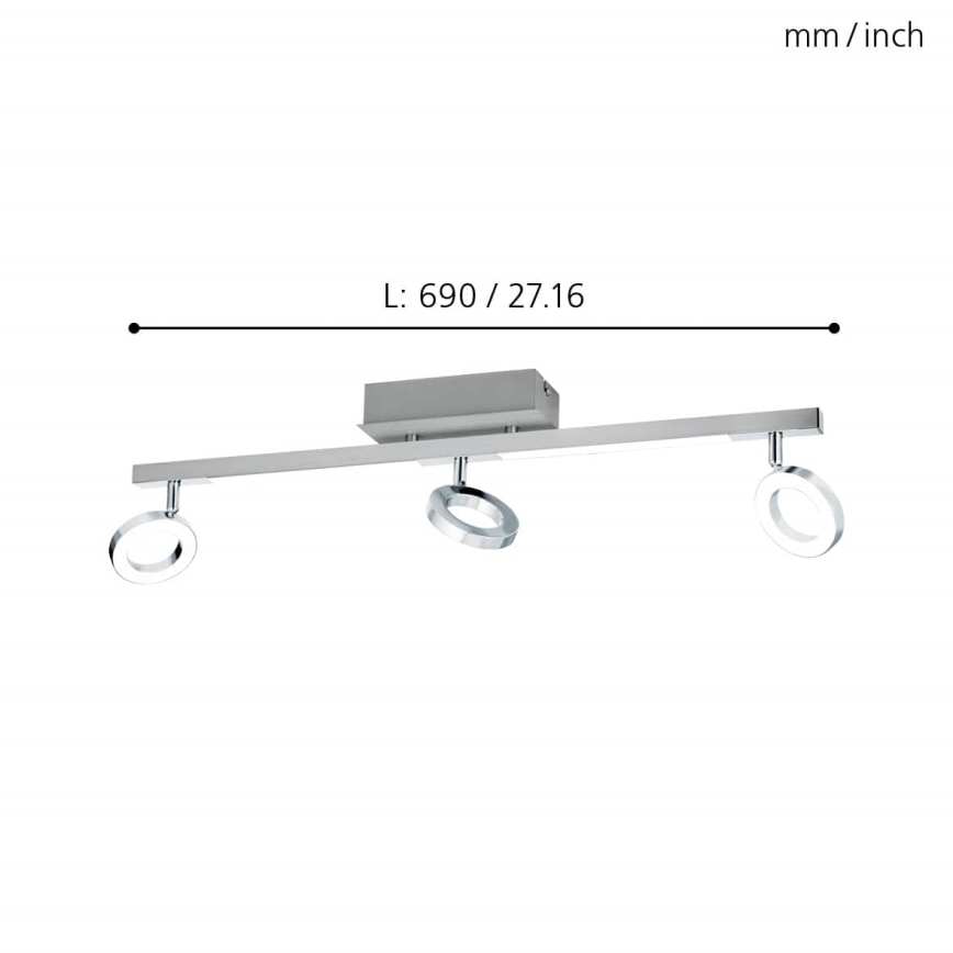 Eglo - Lámpara de techo con 3 LED de 3,2W + 2 LED de 3,3W/230V