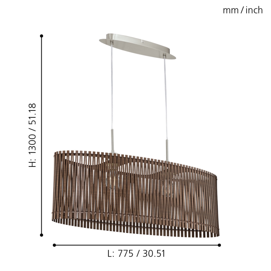 Eglo - Lámpara colgante 2xE27/60W/230V