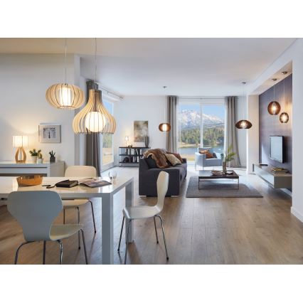 Eglo 96211 - Lámpara colgante con cable TINDORI 1xE27/60W/230V Ø 50 cm blanca