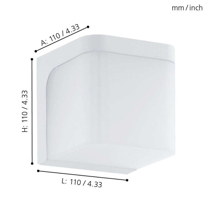 Eglo 96255 - Aplique LED de pared exterior JORBA LED/4,9W/230V IP44