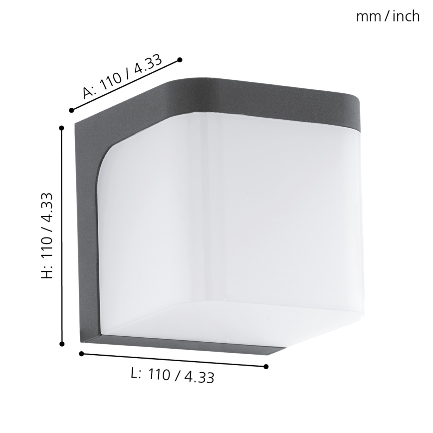 Eglo - Aplique LED para exterior LED/4,9W/230V IP44