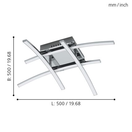 Eglo - LED Lámpara de techo 4xLED/5W/230V