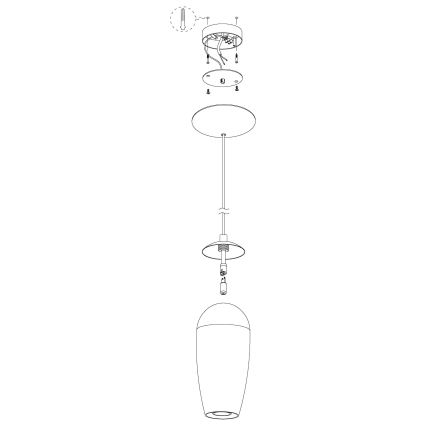 Eglo - Lámpara LED colgante 1xG9/2,5W/230V