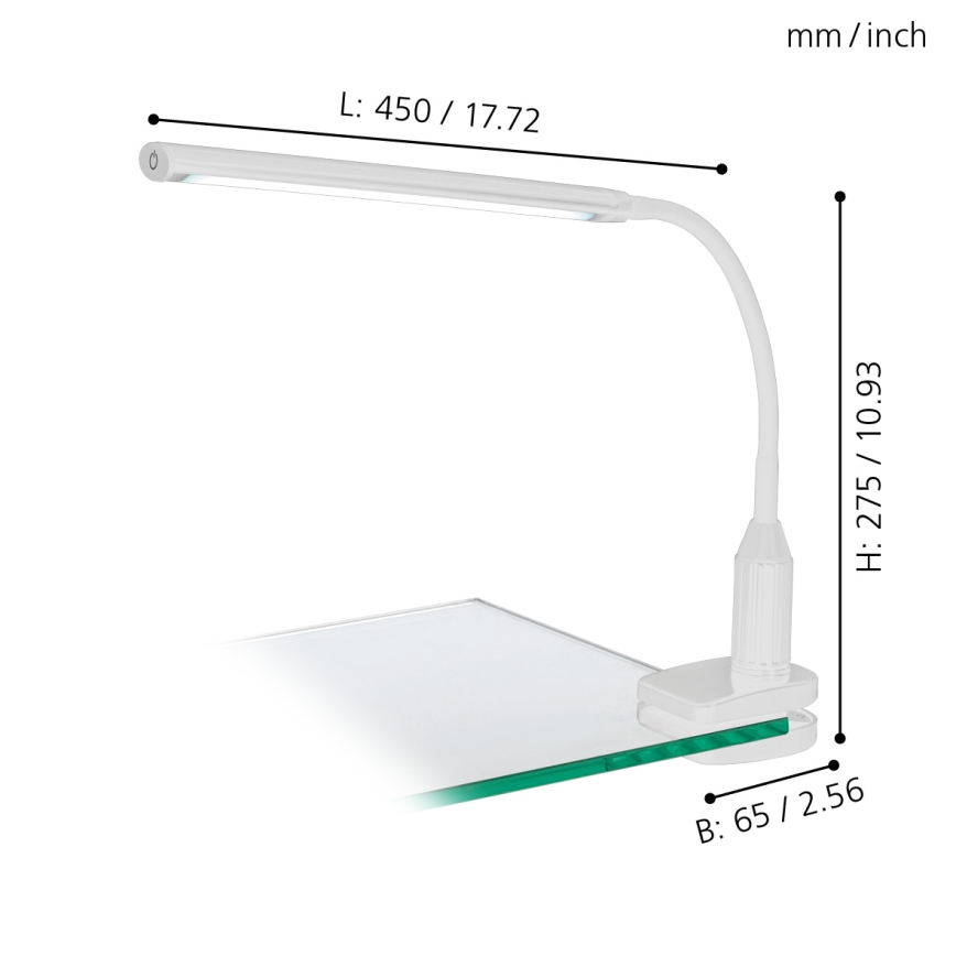 Eglo - Lámpara LED regulable con clip LED/4,5W/230V