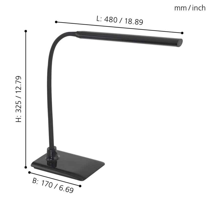 Eglo - Lámpara de mesa LED regulable LED/4,5W/230V