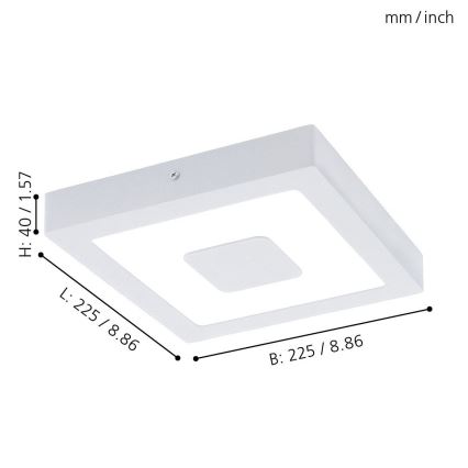 Eglo - LED Plafón para el baño LED/16,5W/230V IP44