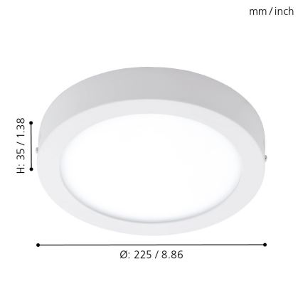 Eglo - LED Plafón exterior LED/16,5W/230V IP44