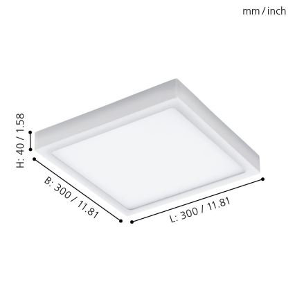 Eglo 96494 - Luminaria de techo para exterior LED ARGOLIS LED/22W IP44