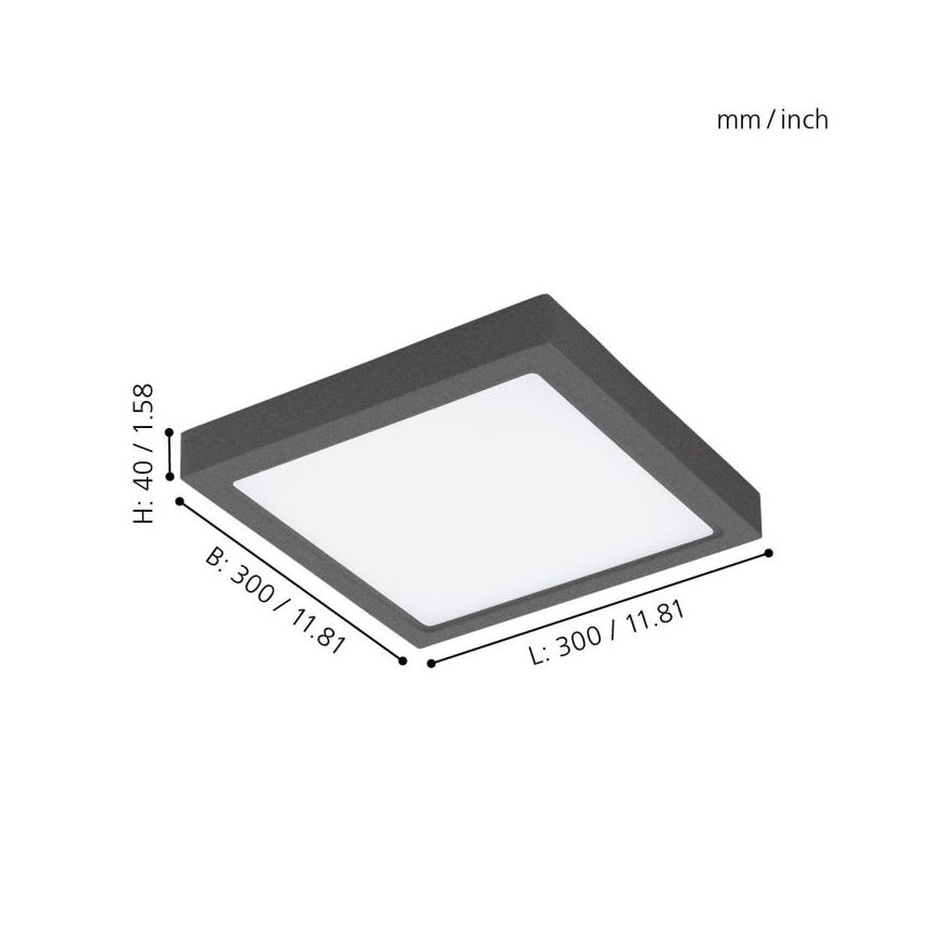 Eglo - LED Plafón exterior LED/22W IP44