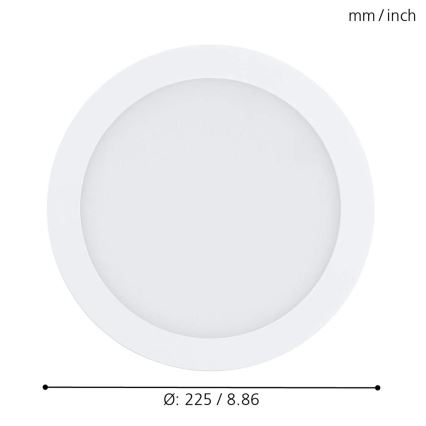 Eglo - Foco empotrable LED RGBW regulable FUEVA-C LED/15,6W/230V