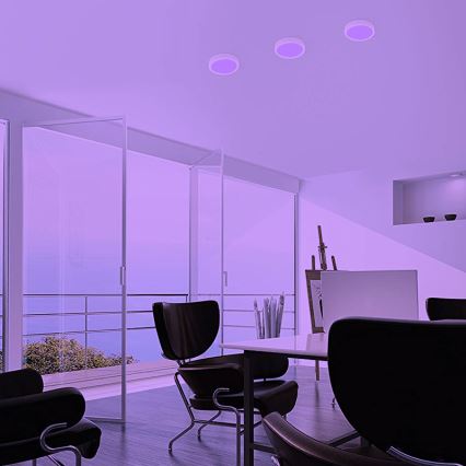Eglo - Lámpara de techo regulable LED RGBW FUEVA-C LED/15,6W/230V Bluetooth