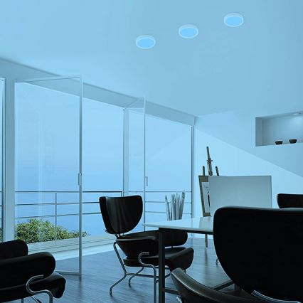 Eglo - Lámpara de techo regulable LED RGBW FUEVA-C LED/15,6W/230V Bluetooth