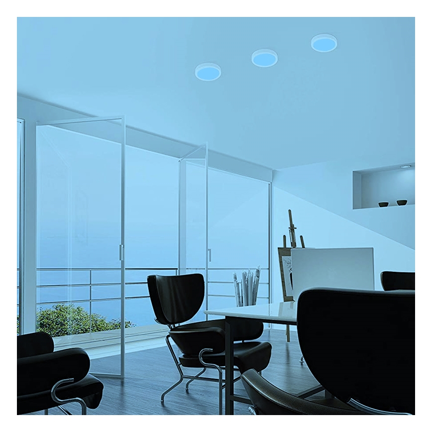 Eglo - Lámpara de techo regulable LED RGBW FUEVA-C LED/15,6W/230V Bluetooth
