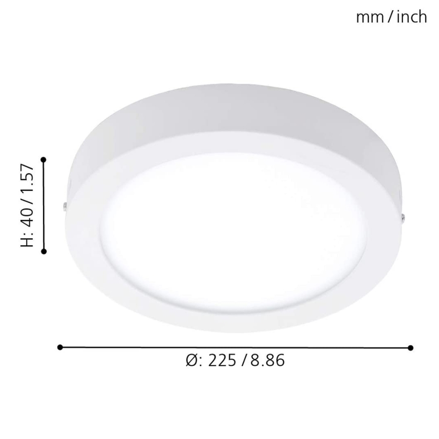 Eglo - Lámpara de techo regulable LED RGBW FUEVA-C LED/15,6W/230V Bluetooth