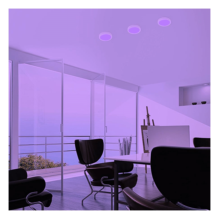 Eglo - Lámpara de techo LED RGBW regulable FUEVA-C LED/15,6W/230V Bluetooth diámetro 22,5 cm