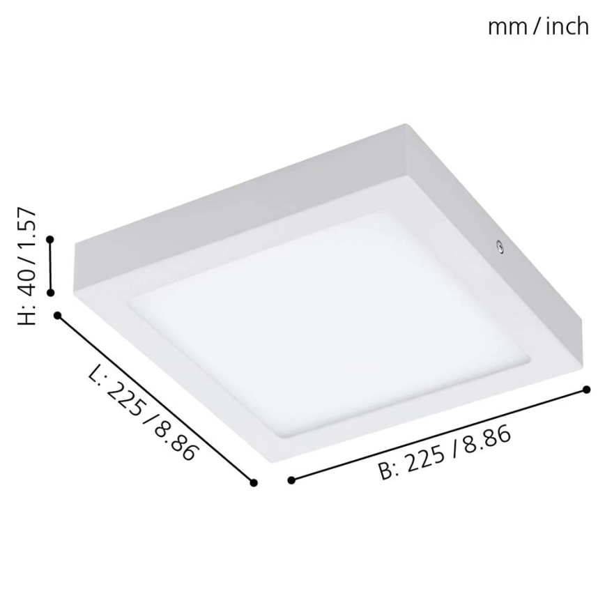Eglo - Lámpara de techo regulable LED RGBW FUEVA-C LED/15,6W/230V Bluetooth