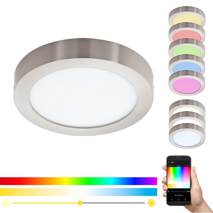 Eglo - Plafón LED RGBW regulable FUEVA-C LED/21W/230V Bluetooth