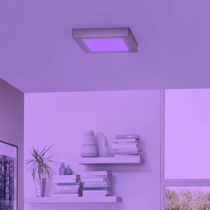 Eglo - Lámpara de techo regulable LED RGBW FUEVA-C LED/15,6W/230V Bluetooth