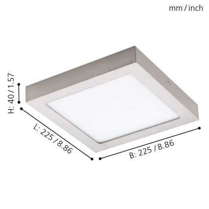 Eglo - Lámpara de techo regulable LED RGBW FUEVA-C LED/15,6W/230V Bluetooth