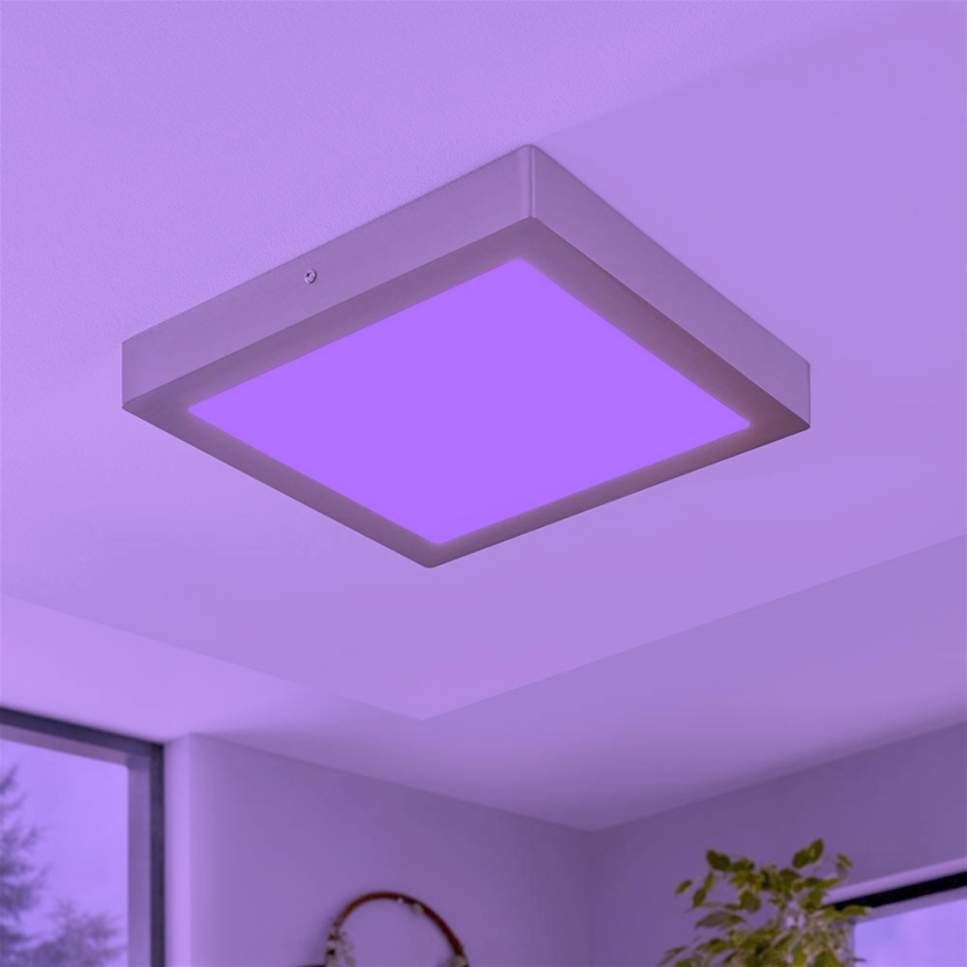 Eglo - Luminaria de techo LED RGBW regulable FUEVA-C LED/21W/230V 30x30 cm