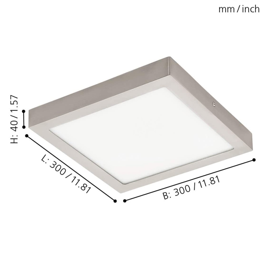 Eglo - Luminaria de techo LED RGBW regulable FUEVA-C LED/21W/230V 30x30 cm