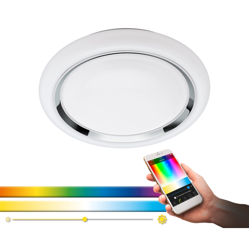 Eglo - Lámpara de techo LED RGBW regulable CAPASSO-C LED/17W/230V
