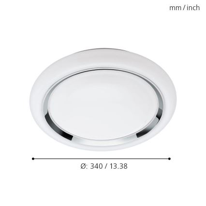 Eglo - Plafón LED RGBW regulable CAPASSO-C LED/17W/230V