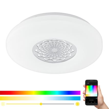 Eglo - Lámpara de techo de pared regulable LED RGBW CAPASSO-C LED/17W/230V