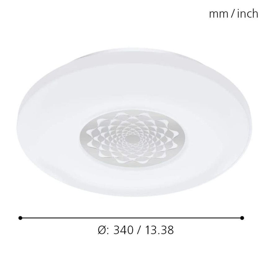 Eglo - Lámpara de techo de pared regulable LED RGBW CAPASSO-C LED/17W/230V