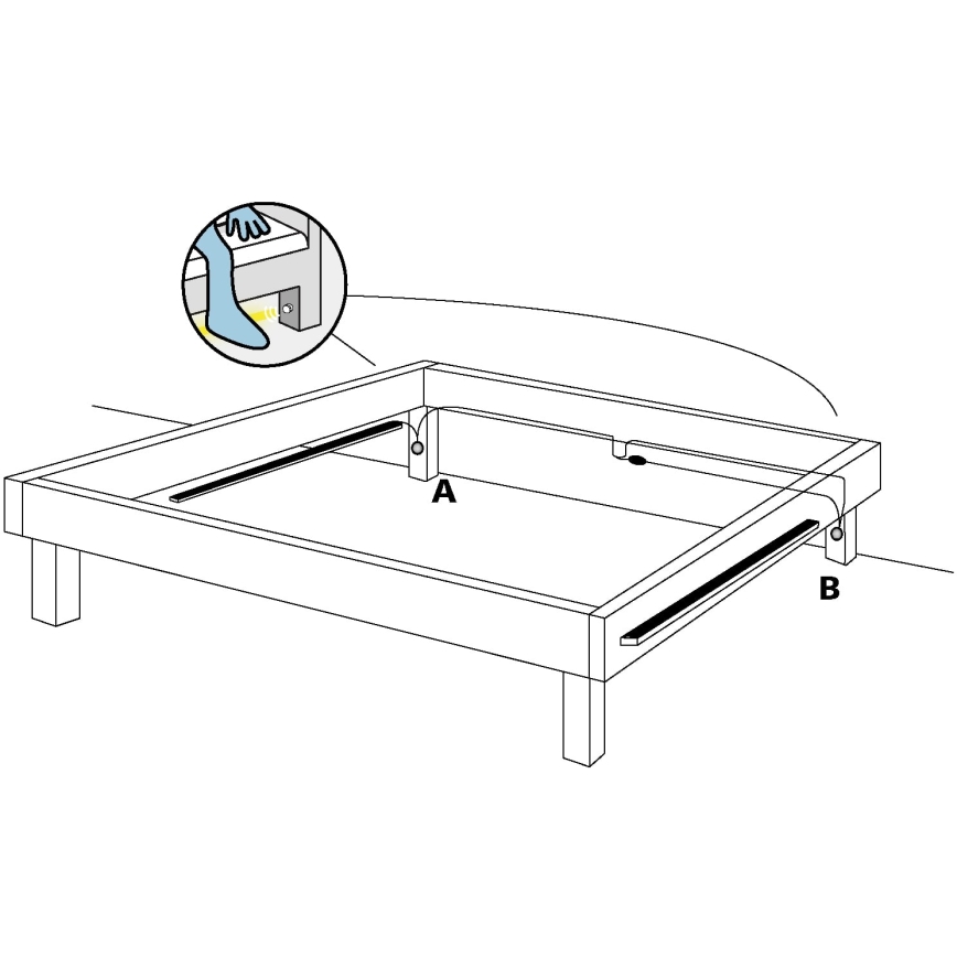 Eglo - SET de 2 tiras LED con sensor de movimiento 2xLED/36x0,1W/230V 2,4m