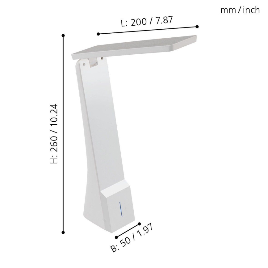 Eglo - Lámpara de mesa LED regulable 1xLED/1,8W/230V blanca