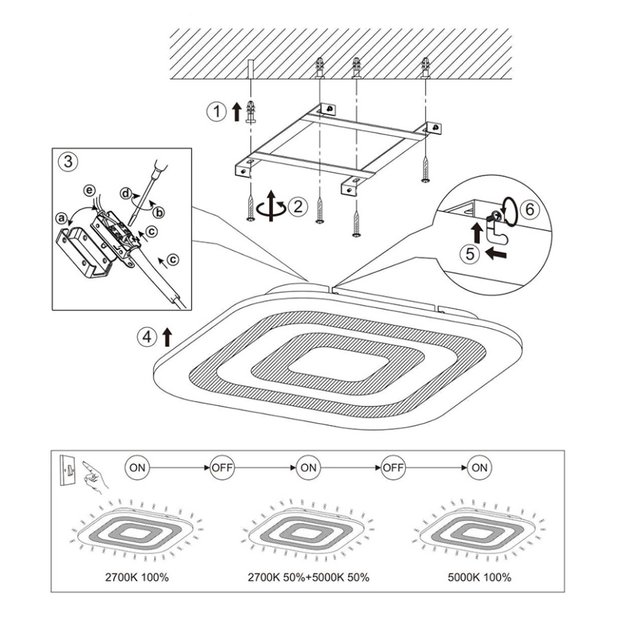Eglo - Lámpara de techo LED/30W/230V regulable