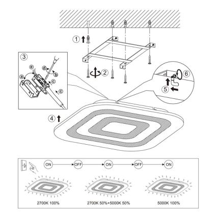 Eglo - Plafón LED 1xLED/30W/230V regulable