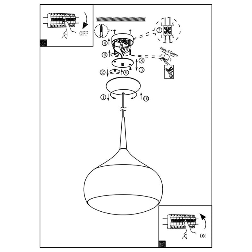 Eglo 97087 - Lámpara colgante LED RGBW regulable COMBA-C LED/18W/230V