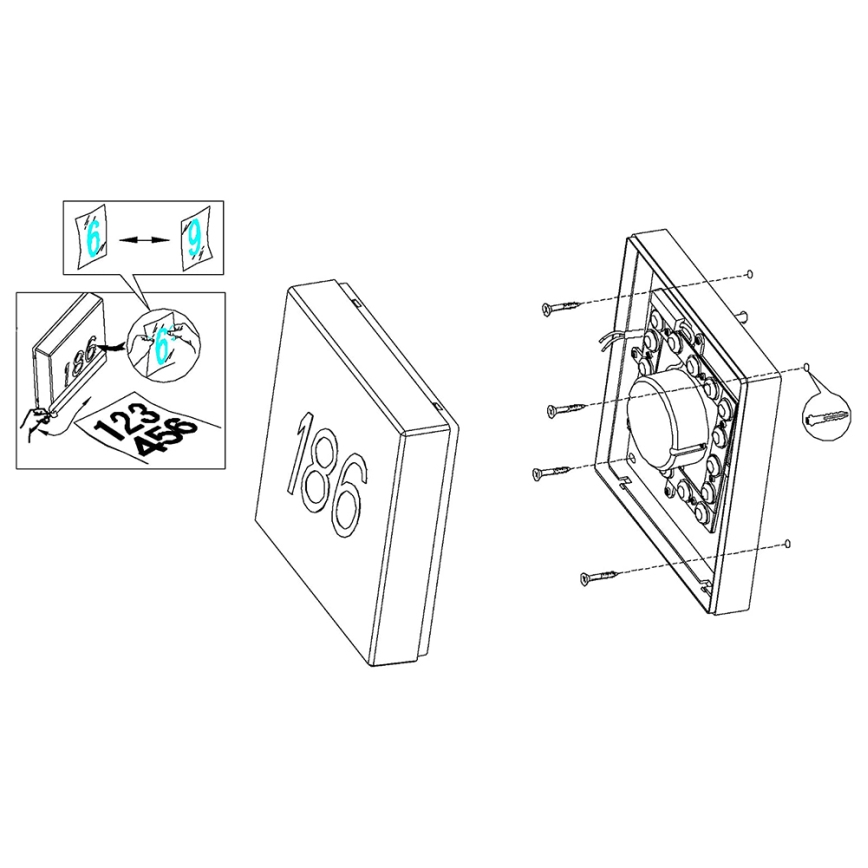 Eglo - Aplique de exterior regulable TORAZZA-C LED/14W/230V IP44