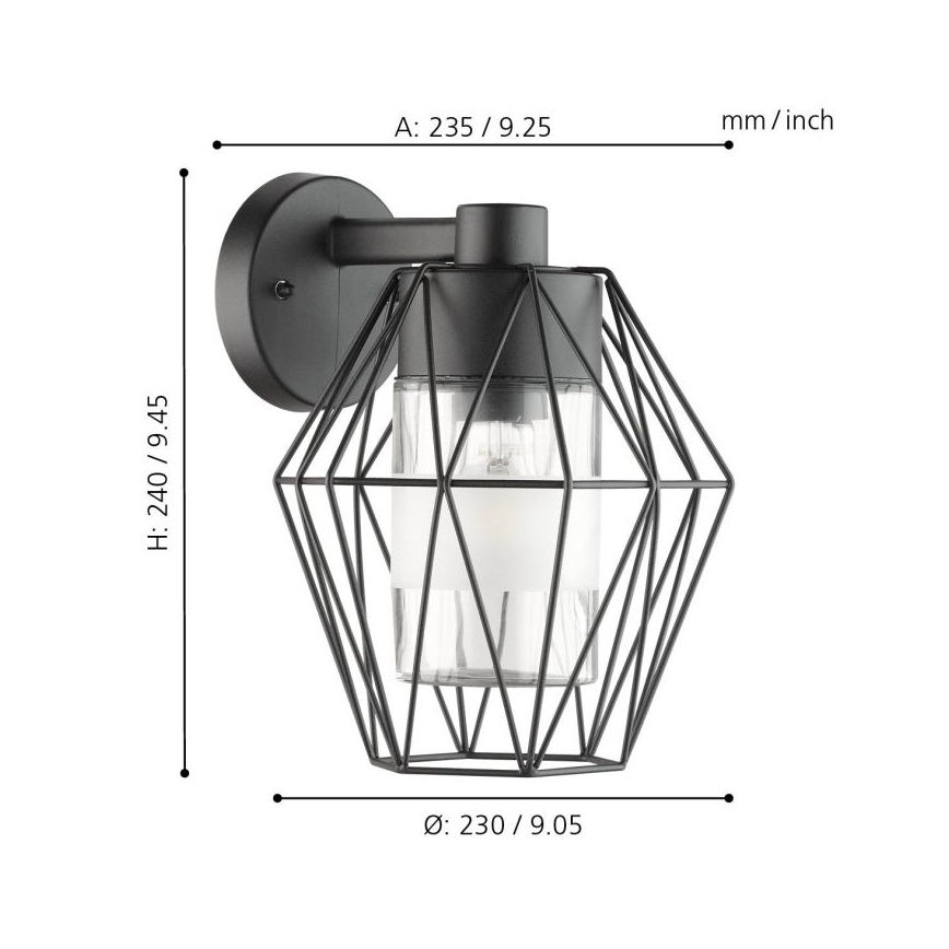 Eglo - Aplique exterior 1xE27/60W/230V IP44
