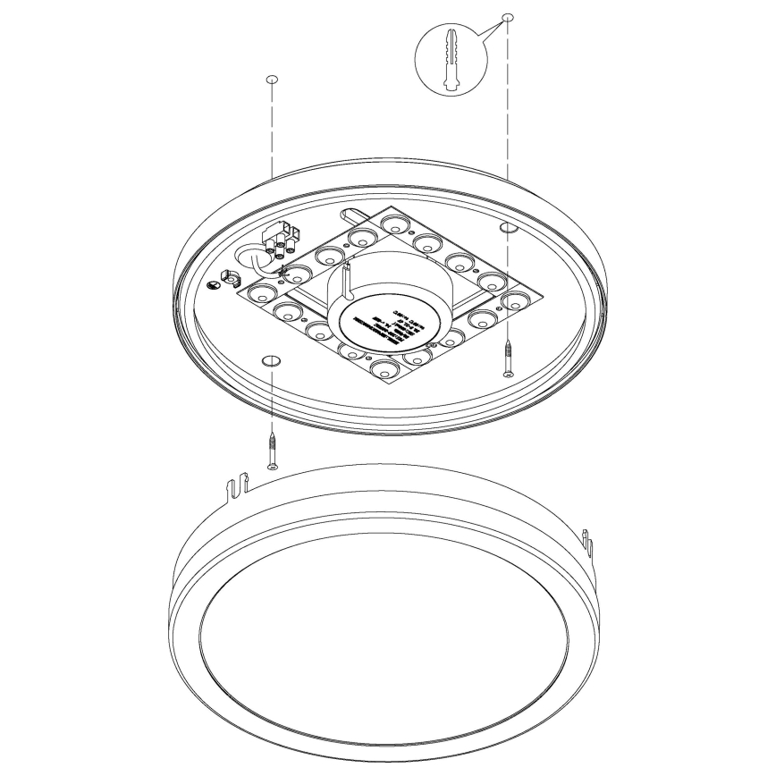 Eglo 97237 - Luminaria de techo LED regulable para baño LOCANA-C LED/14W/230V IP44 antracita