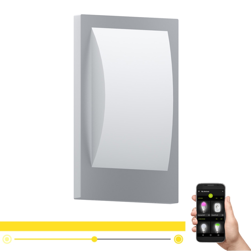 Eglo 97239 - Luminaria exterior LED regulable VERRES-C 1xE27/9W/230V IP44 cromo mate