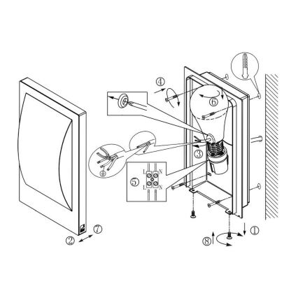 Eglo 97239 - Luminaria exterior LED regulable VERRES-C 1xE27/9W/230V IP44 cromo mate