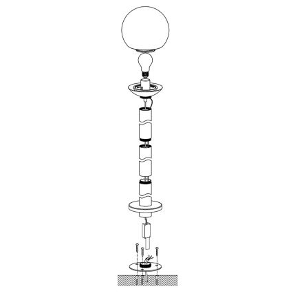 Eglo 97249 - Lámpara exterior LED regulable NISIA-C 1xE27/9W/230V 980 mm IP44